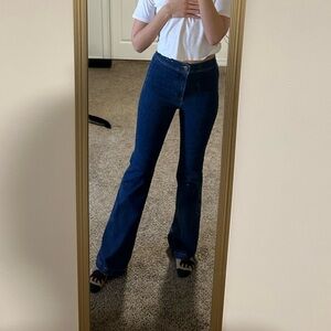 Express Slim Flare Super High Rise Jeans